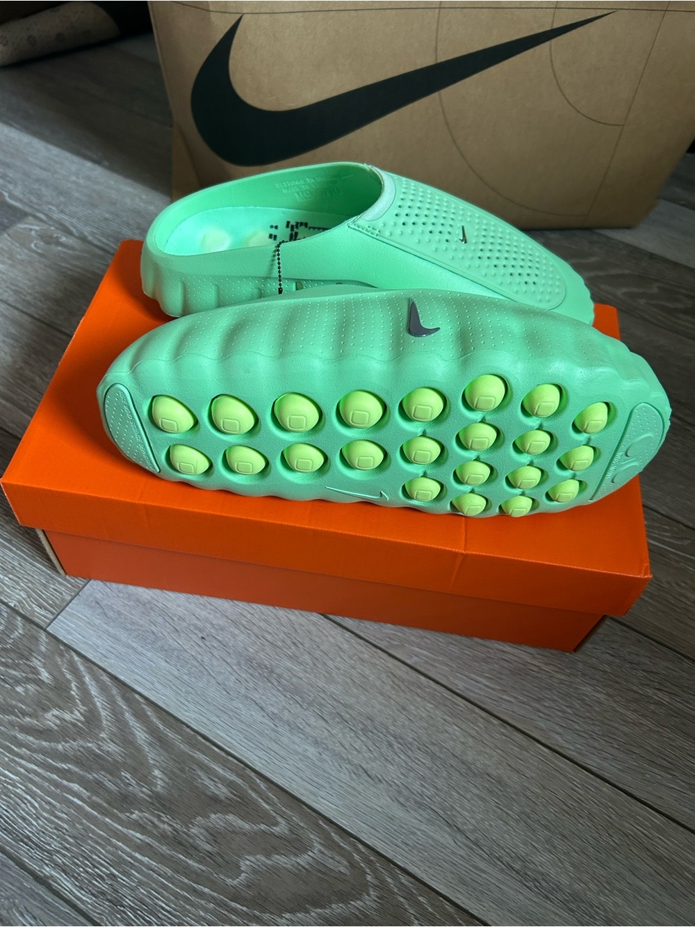 Men’s Nike Mind 001 Slides - Mint Cucumber Green - Picture 6 of 9